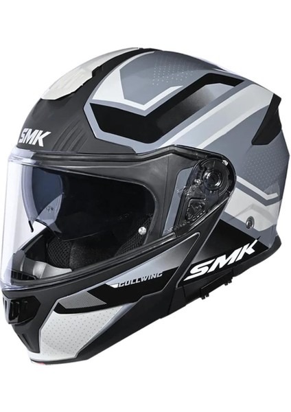 Gullwıng Supertour Gri Beyaz Çene Açılır Kask