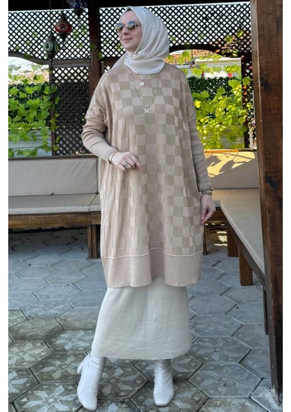Arzu Triko Tunik Bej