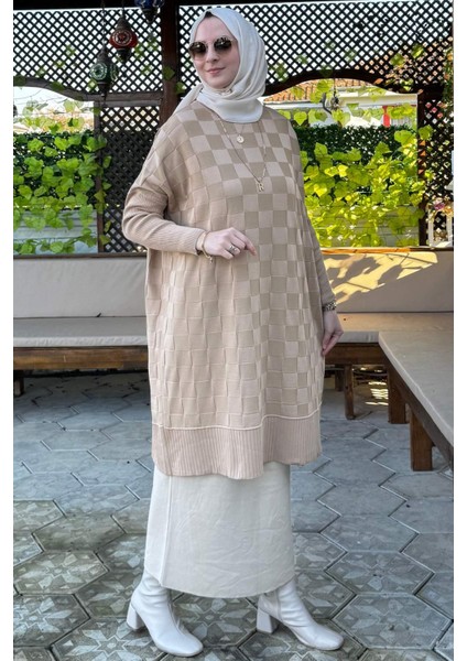Arzu Triko Tunik Bej