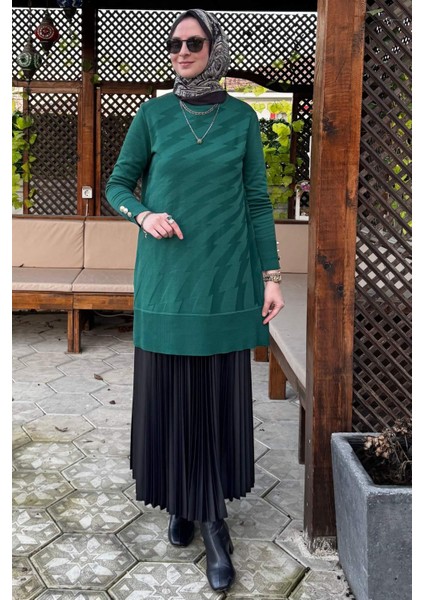 Bilge Triko Tunik Zümrüt