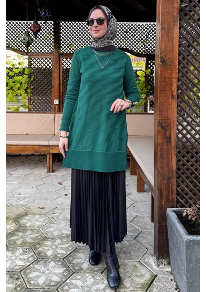 Bilge Triko Tunik Zümrüt