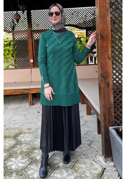 Bilge Triko Tunik Zümrüt