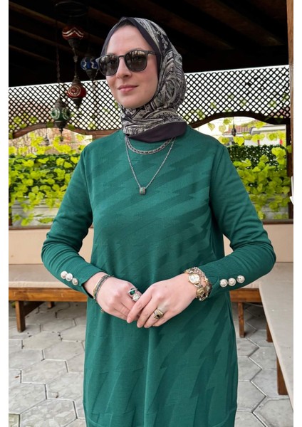 Bilge Triko Tunik Zümrüt