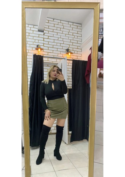 Süet Çımalı Dar Etek fiyatları