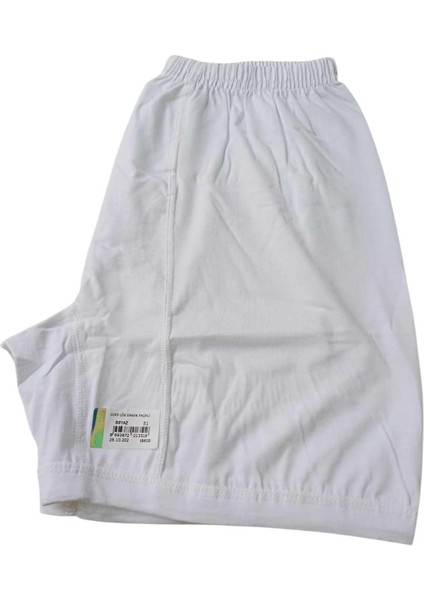 Erkek paçalı kilot beyaz pamuklu cotton konforlu yumuşak rahat yetişkin BKP1-1XL