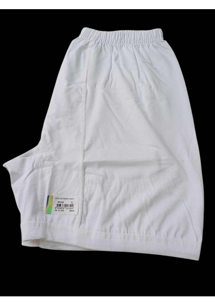 Erkek paçalı kilot beyaz pamuklu cotton konforlu yumuşak rahat yetişkin BKP1-1XL