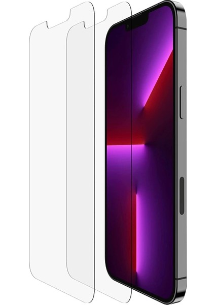 iPhone 14 Plus, iPhone 13 Pro Max 2'li Paket Ekran Koruyucu Temperedglass, Dahil Edilen Kılavuz Çıkartmalarıyla Kolay Uygulama Kabarcıksız