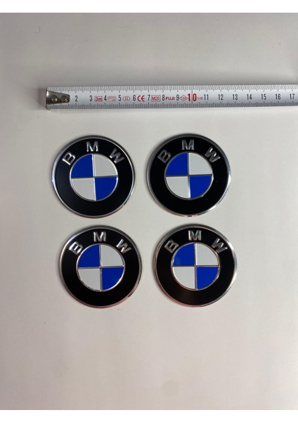 Bmw Jant Logo Yapıştırma Etiket Amblem 4 Adet 60MM