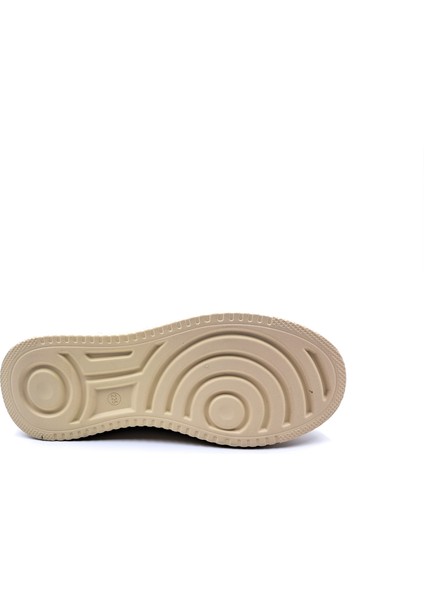 G25Y32012 Dantel ve Espadril Detaylı Dolgu Taban Lastik Bağcıklı Siyah Kadın Ayakkabı