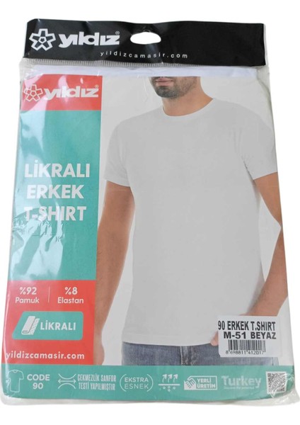 Erkek tişört sıfır yaka beyaz modal pamuklu cotton slim fit yetişkin Sb1-1