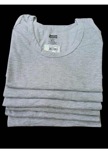 Erkek atlet 6'lı ekonomik paket gri renk pamuklu cotton yumuşak esnek % 100 pamuklu cotton BAT6-3M