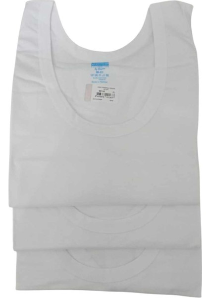 Erkek atlet 3'lü ekonomik paket beyaz pamuklu cotton % 100 pamuk nefes alabilen esnek yumuşak BAT3-1XXL