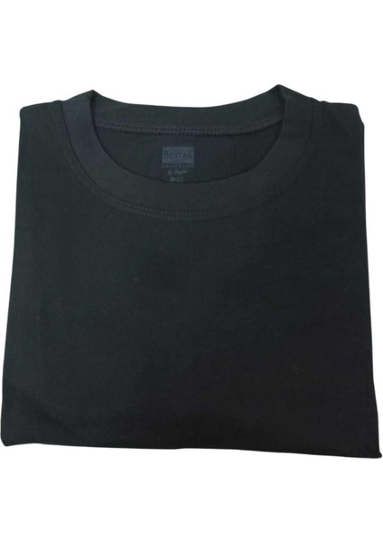 Tişört sıfır yaka pamuklu cotton siyah slim fit yumuşak esnek nefes alabilen penye kumaş SS1-2XL
