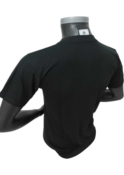 Tişört sıfır yaka pamuklu cotton siyah slim fit yumuşak esnek nefes alabilen penye kumaş SS1-2XL