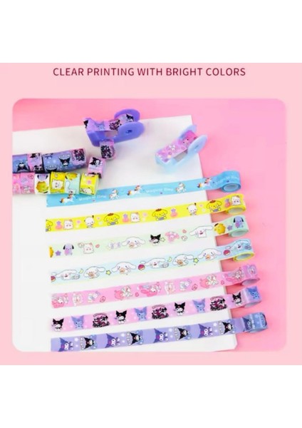 Kuromi,my Melodi,cinnamoroll Bant Seti 12 Adet Bant + Bant Makinesi