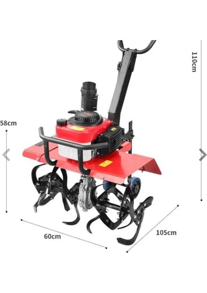 P4000 24 Bıçaklı 4 Hp 4 Zamanlı Benzinli Mini Çapa Makinesi
