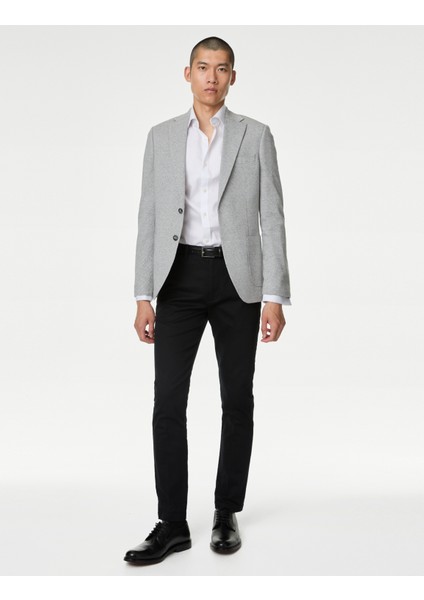 Tailored Fit Pamuklu Puppytooth Blazer Ceket