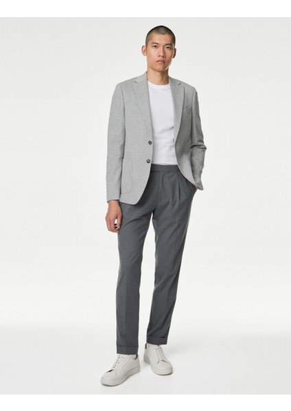 Tailored Fit Pamuklu Puppytooth Blazer Ceket