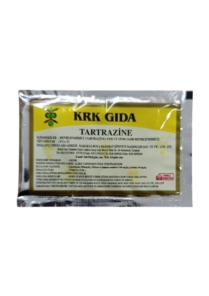 Gıda Boyası Toz Sarı 9 gr