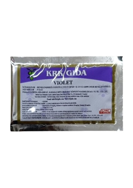 Gıda Boyası Toz Mor 9 gr