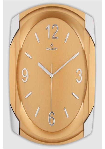 Galaxy Duvar Saati Gold Kasa Gri Köşe 108 Ag