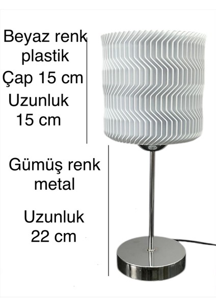 Wave Abajur E27 Ampul Hediyeli modelleri