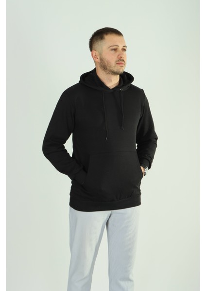 Betep 2 Ip Kapşonlu Sweat Siyah