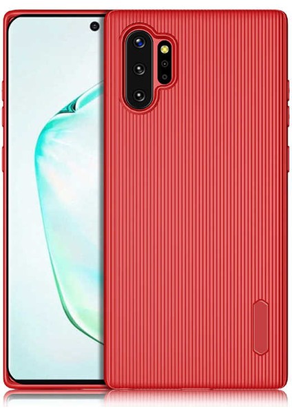 Galaxy Note 10 Plus Uyumlu Kılıf Mat Pastel Renkli Çizgi Kanallı Kaliteli Tio Silikon Kapak
