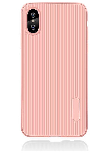 iPhone x Uyumlu Kılıf Mat Pastel Renkli Çizgi Kanallı Kaliteli Tio Silikon Kapak