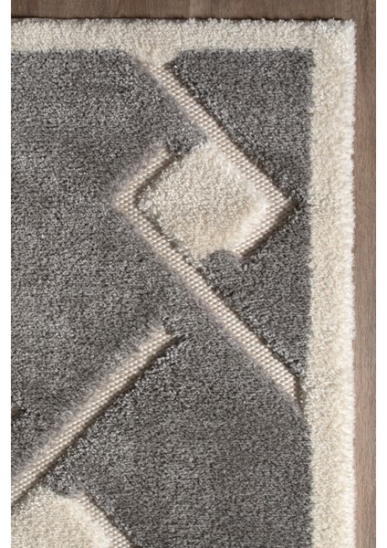 Comfort Modern Yumuşak Konforlu Halı ve Yolluk 135D Krem Gri