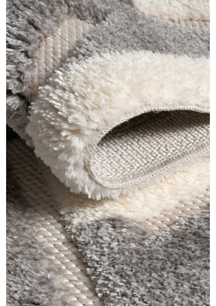 Comfort Modern Yumuşak Konforlu Halı ve Yolluk 135D Krem Gri