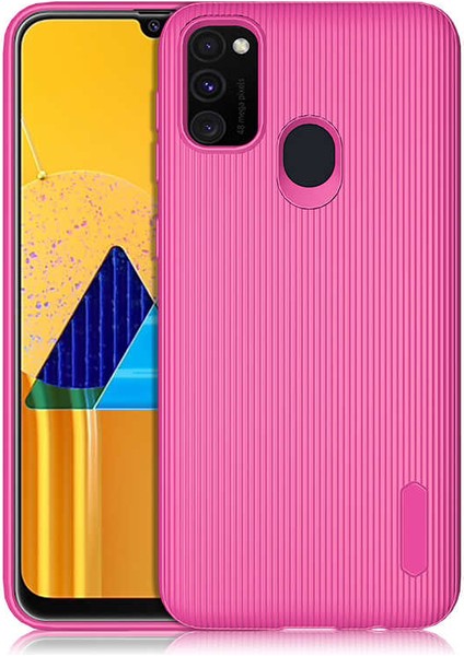 Galaxy M30S Uyumlu Kılıf Mat Pastel Renkli Çizgi Kanallı Kaliteli Tio Silikon Kapak