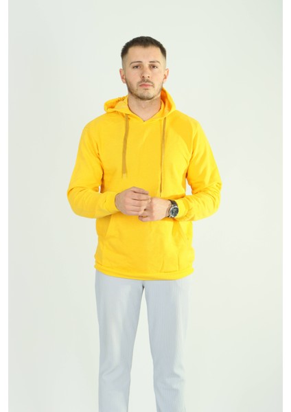 Betep 2 Ip Kapşonlu Sweat Sarı