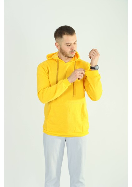 Betep 2 Ip Kapşonlu Sweat Sarı modelleri