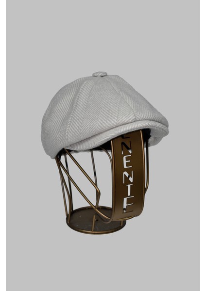 Balık Sırtı Desenli Erkek Ingiliz Kasket Peaky Blinders
