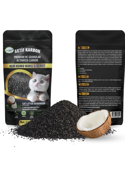 Kedi Kumu Koku Giderici 230gr Premium HC Granular Activated Carbon Hindistan Cevizi Kabuğu Bazlı Aktif Karbon fırsatları