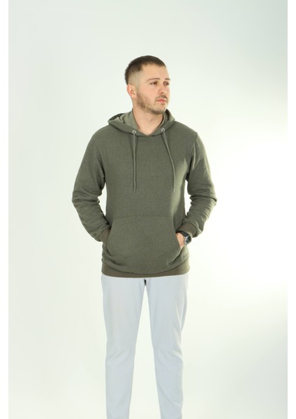 Betep 2 Ip Kapşonlu Sweat Haki