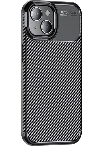 Apple iPhone 15 ile Uyumlu Silikon Kılıf Tpu Negro Silikon Ultra Slim Fit Kılıf Apple iPhone 15 Ile Uyumlu Karbon Delux Kılıf
