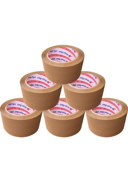 60X100 Kahverengi (Taba) - (6 ADET) | Hotmelt Güçlü Yapışkanlı Koli Bandı