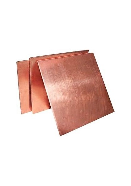 Kaplamasız Saf Bakır Levha Plaka 10X10 cm - 1 Adet