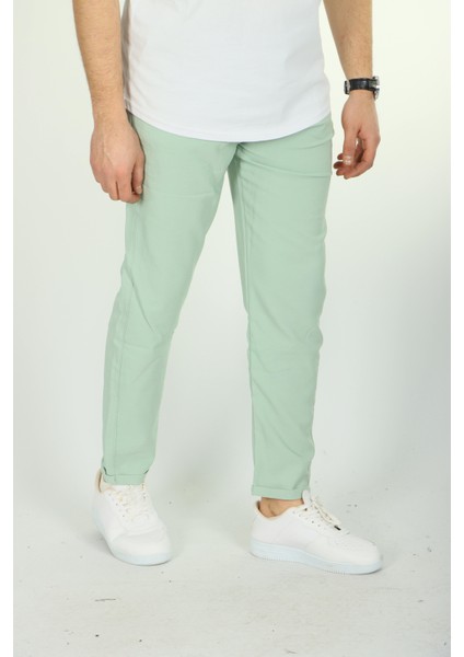 Double Face Jogger Pantolon Mint Yeşili