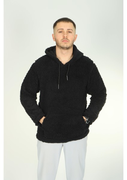 Kuzu Peluş Sweat Siyah