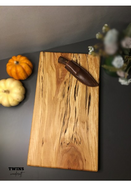 Kayın Ağacı Kesme Tahtası- (Büyük Boy) - (45X25X3cm)