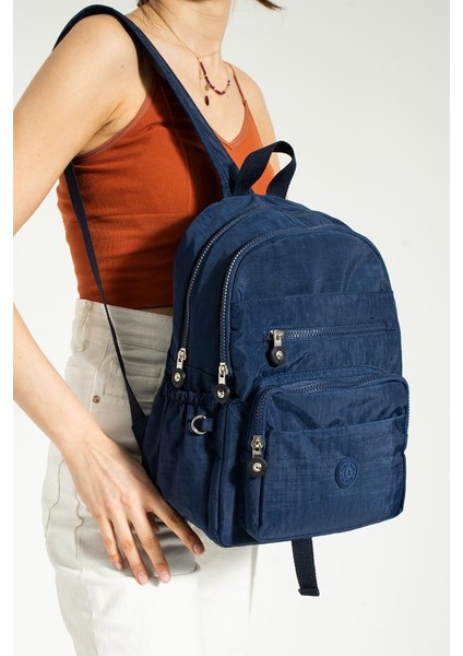 Unisex Sırt Çantası Günlük Kullanıma Uygun Lise Ortaokul Çantası Çok Cepli Okul Çantası 37*30 cm Klinkır