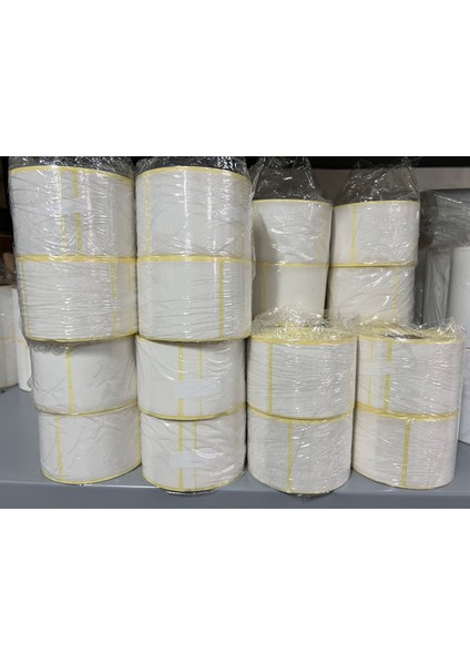 Boş Yapışkanlı Termal Barkod Etiketi 80MM x 40MM