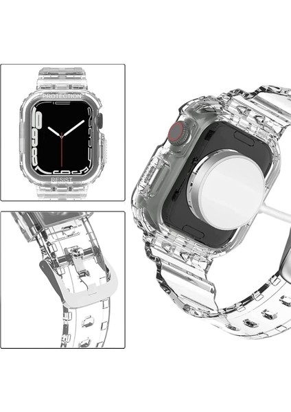 Apple Watch Ultra 2 (2024) Uyumlu 2in1 Tam Koruma Silikon Kordon Kılıf modelleri