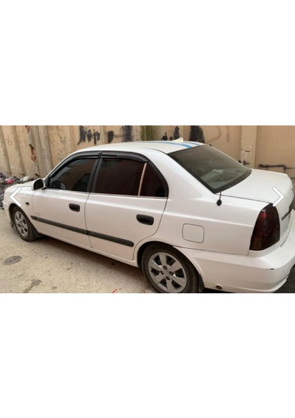 Hyundai Accent Admire 2000-2006 Uyumlu Cam Kelebek 2 Parça Krom Paslanmaz Çelik