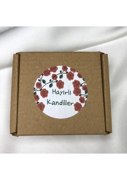 Kandiller Etiketi Ramazan Bayramı Kurban Bayram 4 cm - 40 Adet (Kırmızı)