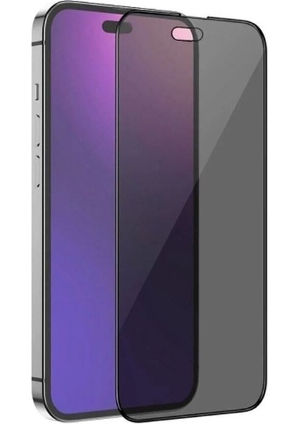 Apple iPhone 14 Pro Max Mat Hayalet Privacy Tam Kaplama Parmak Izi Bırakmayan Ekran Koruyucu Kırılmaz Cam