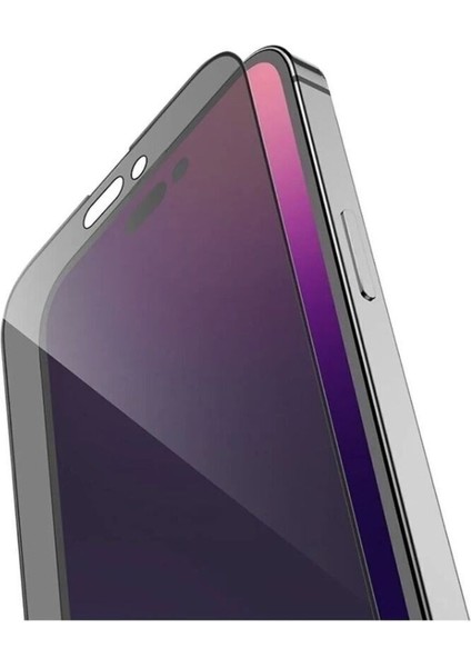 Apple iPhone 14 Pro Max Mat Hayalet Privacy Tam Kaplama Parmak Izi Bırakmayan Ekran Koruyucu Kırılmaz Cam